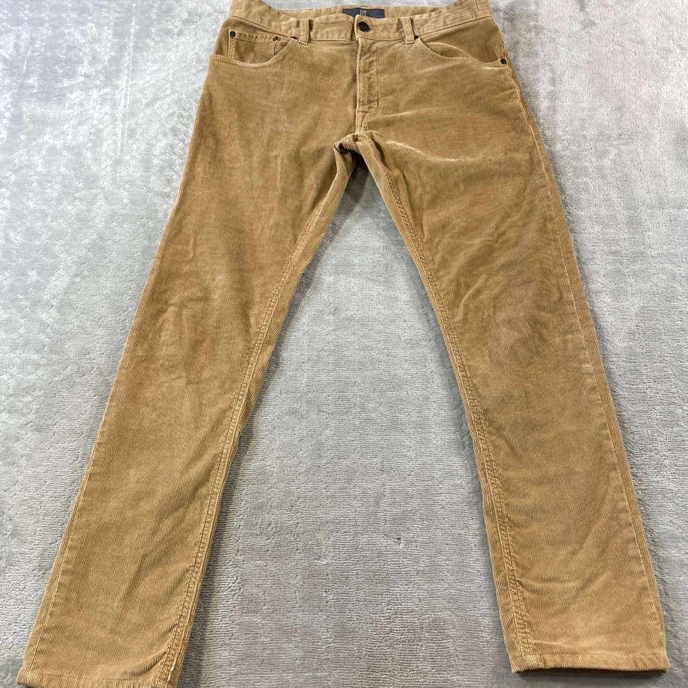 PT Torino Jazz Corduroy Pants Mens 32 Brown Slim Straight Stretch Preppy Italy